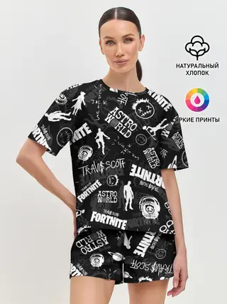 Женская пижама с шортами / TRAVIS SCOTT+FORTNITE