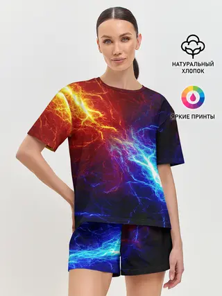 Женская пижама с шортами / БИТВА МОЛНИЙ / BATTLE FLASH