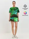 Женская пижама с шортами / Кислотные разводы краски