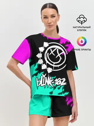 Женская пижама с шортами / Blink-182
