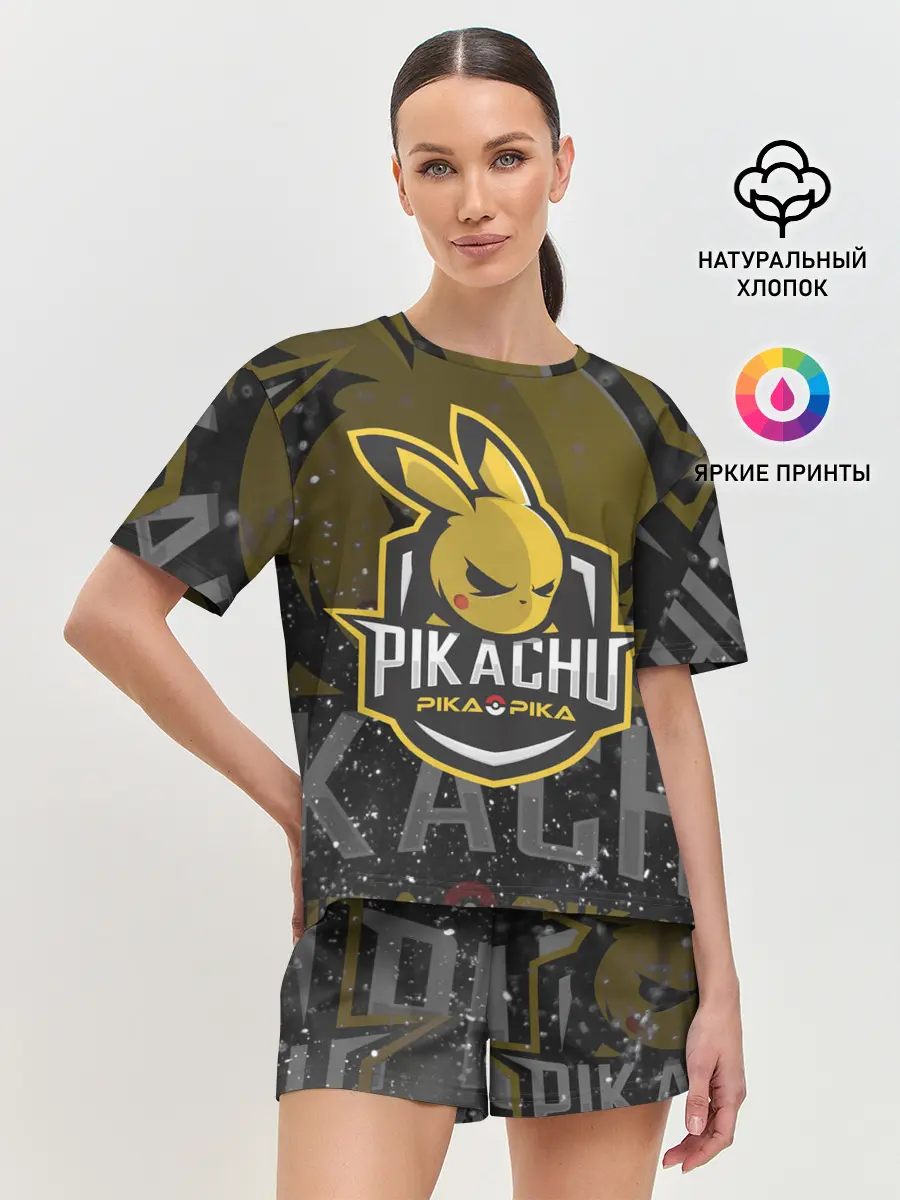 Женская пижама с шортами / Спорт Пикачу