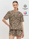 Женская пижама с шортами / ВЯЗАНЫЙ КАМУФЛЯЖ