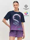 Женская пижама с шортами / Тихиро летает с драконом в ночном небе