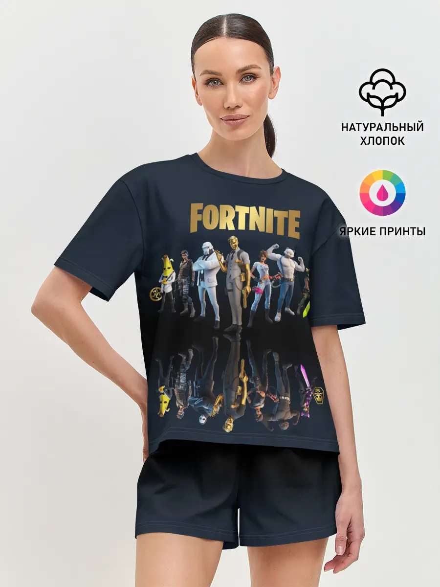 Женская пижама с шортами / Fortnite Chapter 2