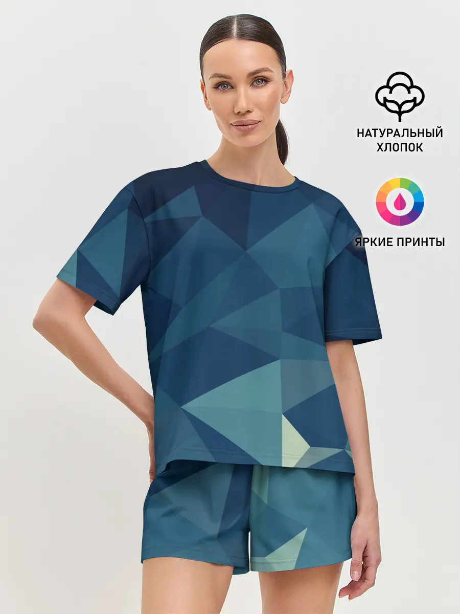 Женская пижама с шортами / DARK BLUE