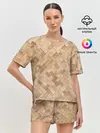Женская пижама с шортами / Паркет
