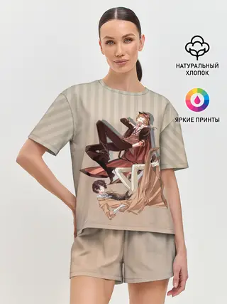 Женская пижама с шортами / Дазай и ЧУя