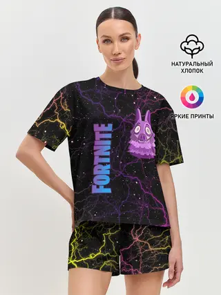 Женская пижама с шортами / Lama Fortnite