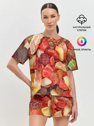 Женская пижама с шортами / Цукаты
