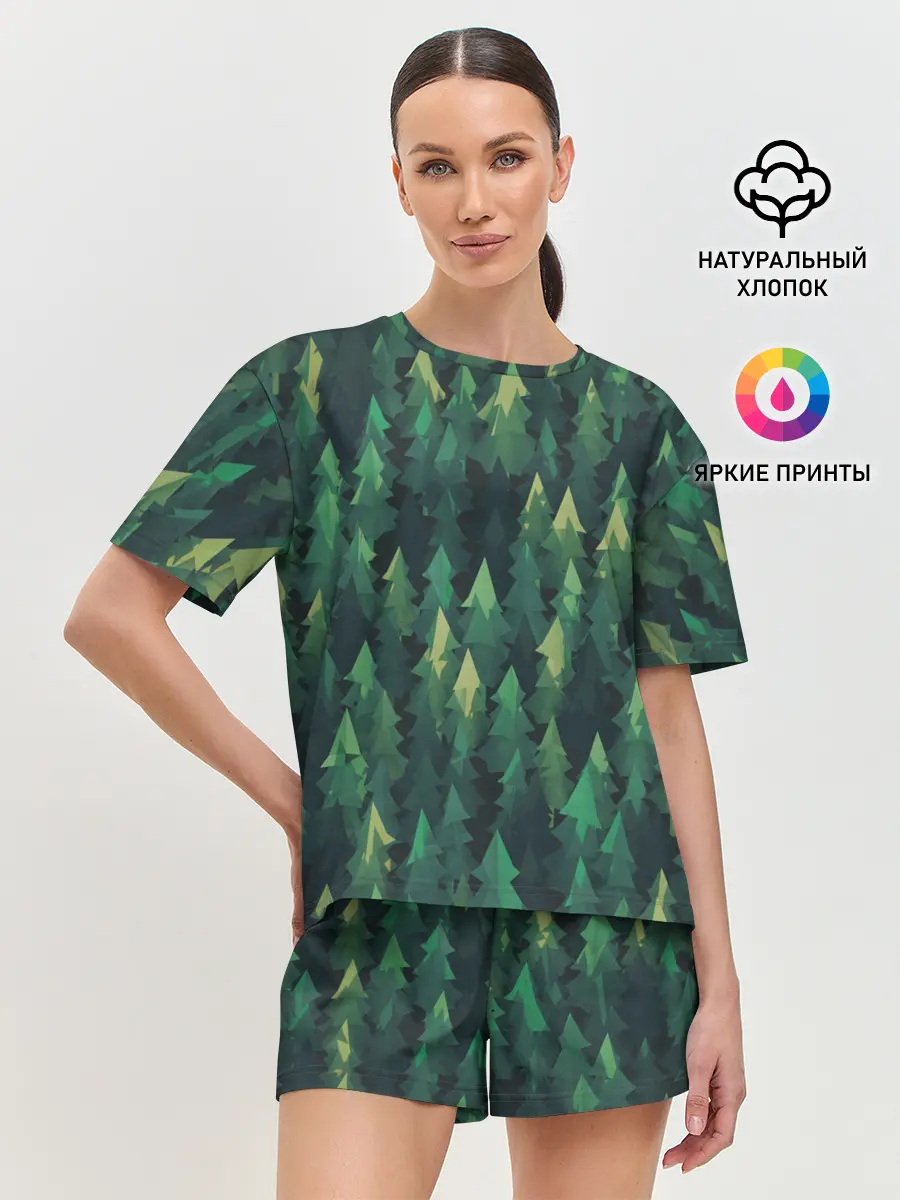 Женская пижама с шортами / ЛЕС