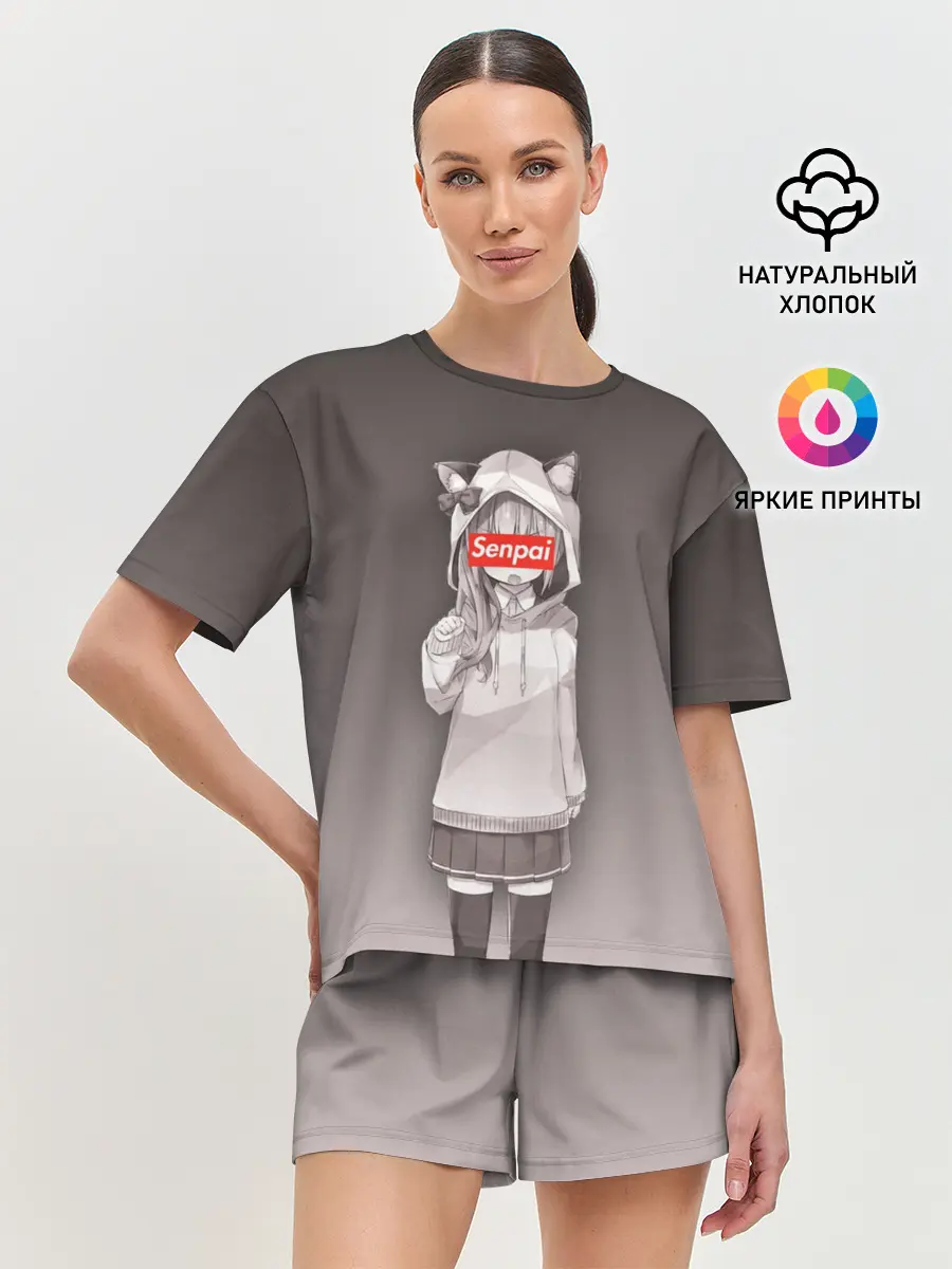 Женская пижама с шортами / Senpai,