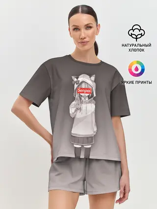 Женская пижама с шортами / Senpai,