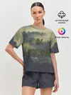Женская пижама с шортами / Лес мой храм
