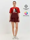 Женская пижама с шортами / monokuma на красном градиенте
