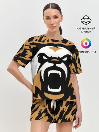 Женская пижама с шортами / Зверь