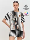 Женская пижама с шортами / Гуси
