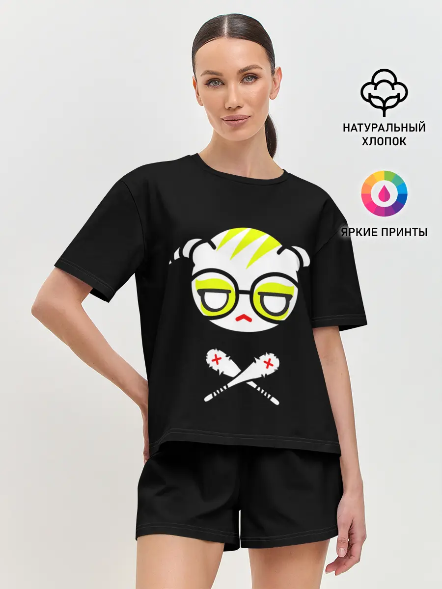Женская пижама с шортами / Стильное Аниме лого