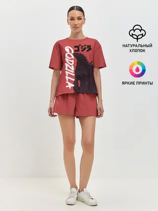 Женская пижама с шортами / Godzilla
