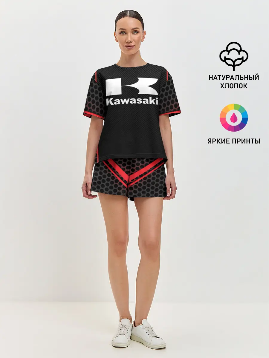 Женская пижама с шортами / KAWASAKI | КАВАСАКИ