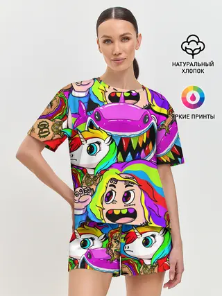 Женская пижама с шортами / 6IX9INE