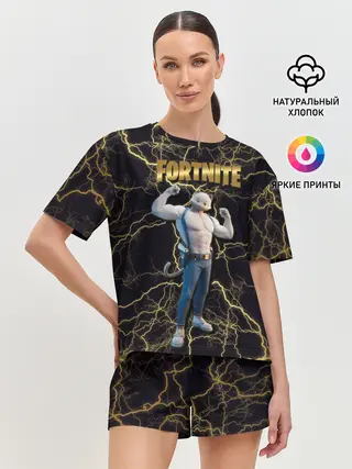 Женская пижама с шортами / Meowcles Fortnite 2