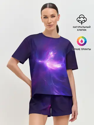 Женская пижама с шортами / Абстракция