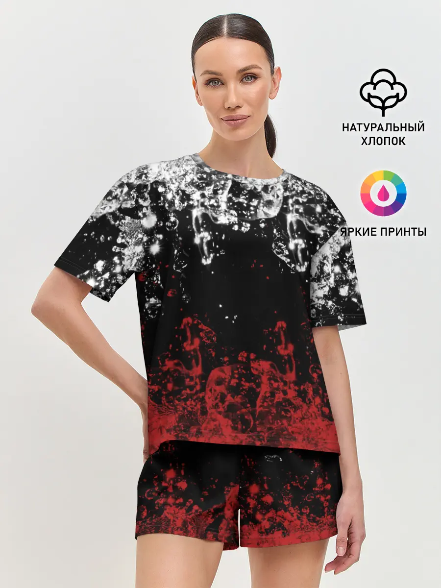 Женская пижама с шортами / БРЫЗНИ ВОДЫ.