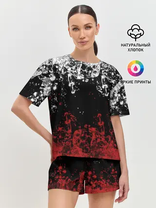 Женская пижама с шортами / БРЫЗНИ ВОДЫ.