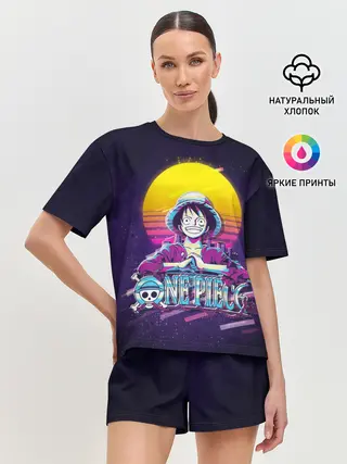 Женская пижама с шортами / Neon One Piece
