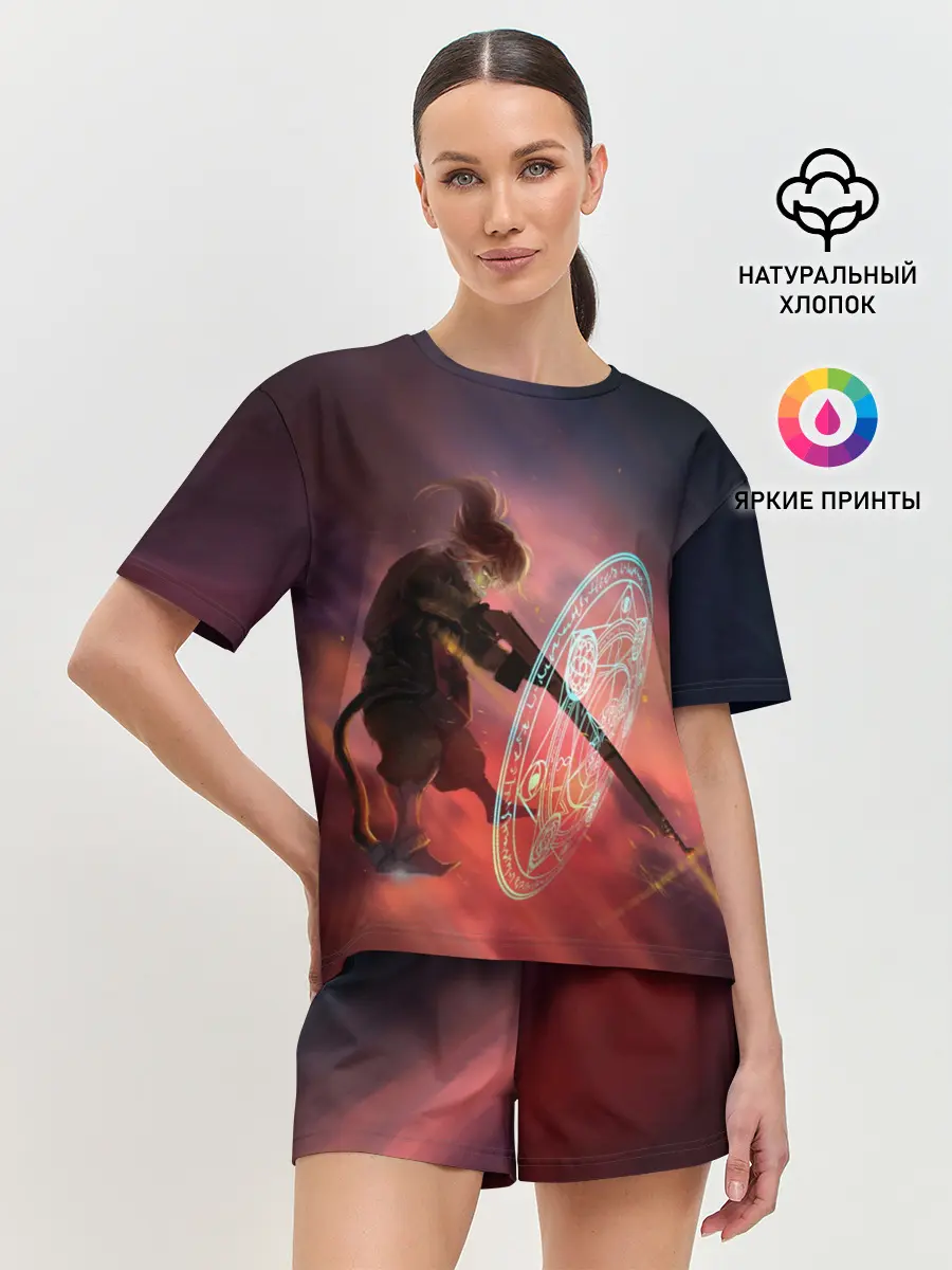 Женская пижама с шортами / Удар Тани