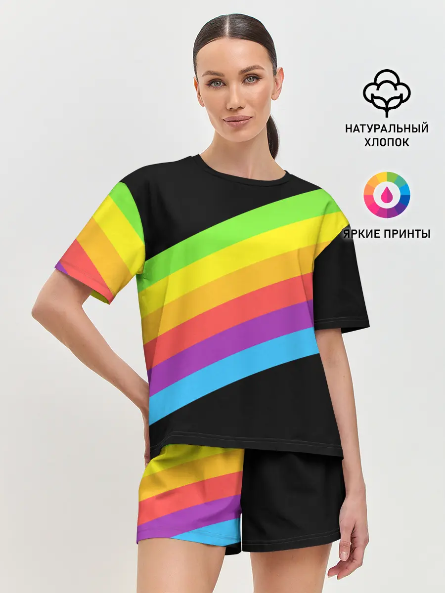 Женская пижама с шортами / НЕОНОВЫЕ ЛИНИИ