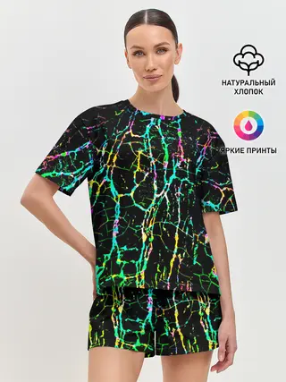Женская пижама с шортами / Текстура