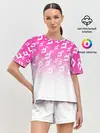 Женская пижама с шортами / Паттерн розовый джоджо
