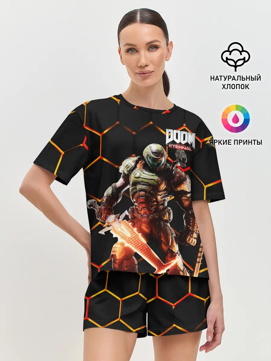 Женская пижама с шортами / DOOM | Броня