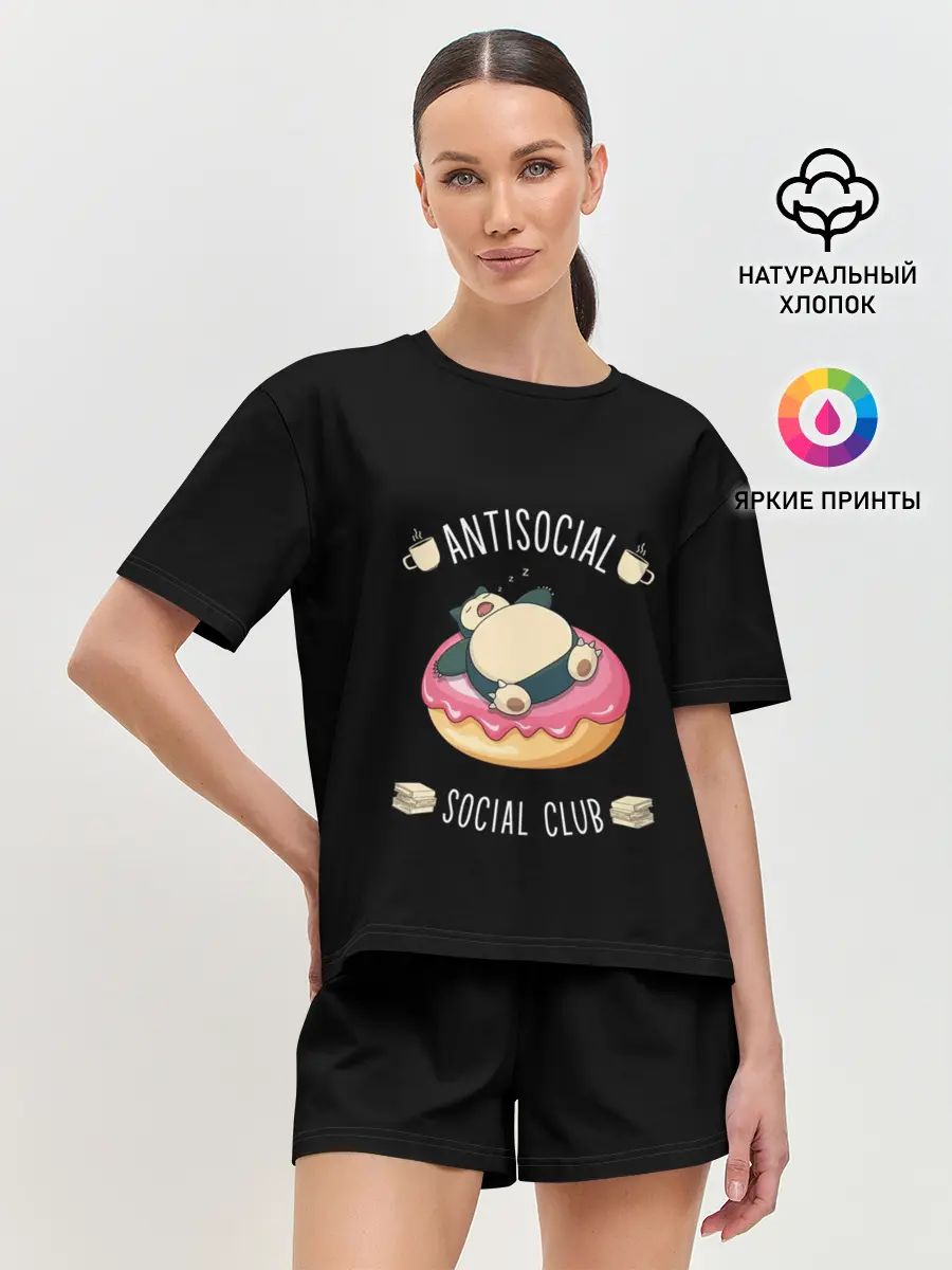 Женская пижама с шортами / Pokemon. Snorlax