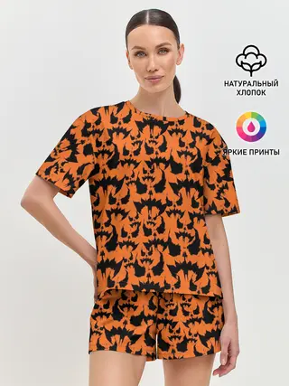 Женская пижама с шортами / Scarecrow pattern