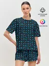 Женская пижама с шортами / Batman pattern
