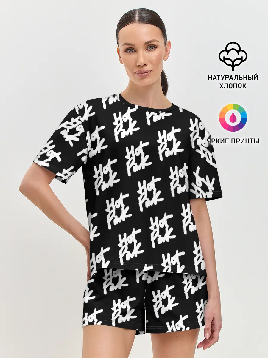 Женская пижама с шортами / HOT PINK