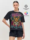 Женская пижама с шортами / Череп со змеями