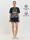 Женская пижама с шортами / Змея с короной на черепе