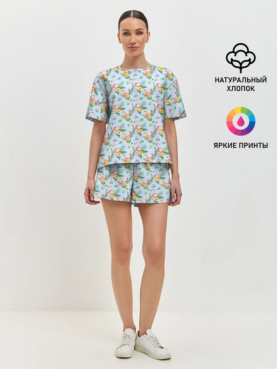 Женская пижама с шортами / ФЛАМИНГО