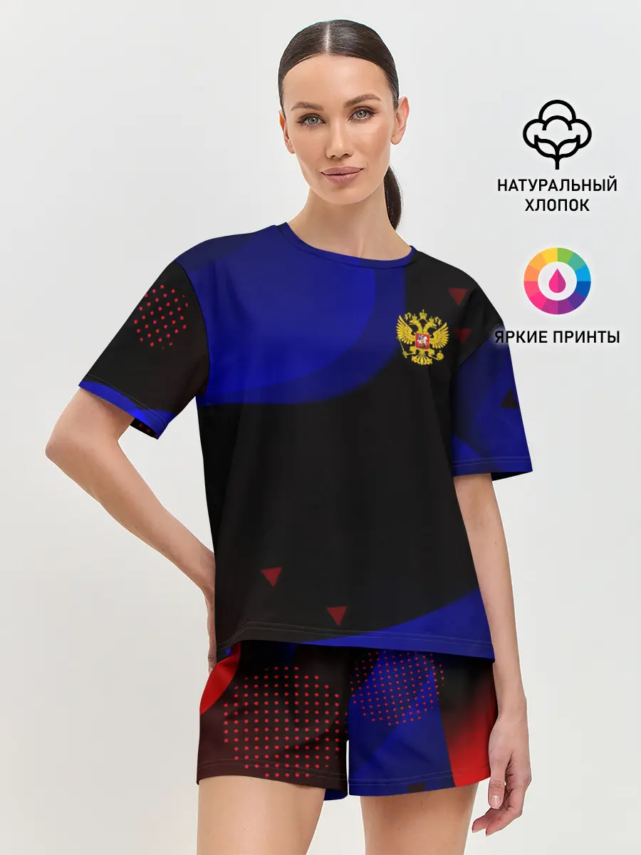 Женская пижама с шортами / Российский Герб