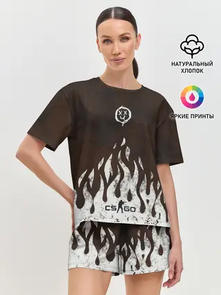 Женская пижама с шортами / cs:go - Оксидное пламя