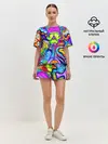 Женская пижама с шортами / КИСЛОТНЫЕ РИСУНОК