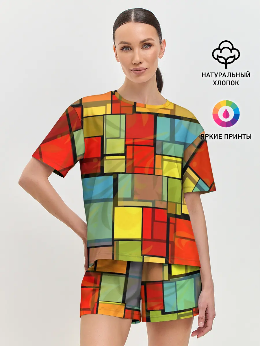Женская пижама с шортами / ГЕОМЕТРИЯ
