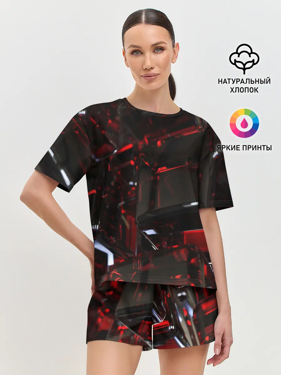 Женская пижама с шортами / МЕТАЛЛИЧЕСКИЙ