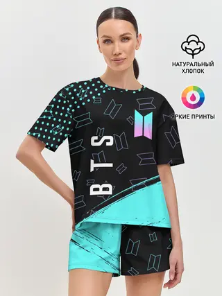 Женская пижама с шортами / BTS / БТС