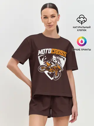 Женская пижама с шортами / MOTOCROSS | МОТОКРОСС