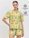 Женская пижама с шортами / Летний Орнамент