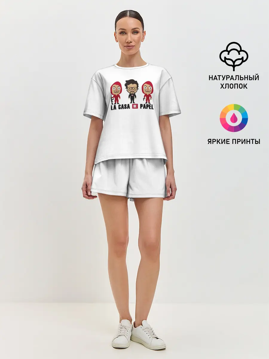 Женская пижама с шортами / БУМАЖНЫЙ ДОМ